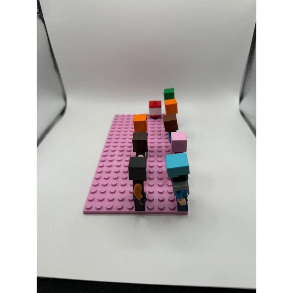 Lego Minecraft Minifigure Lot Steve Alex Zombie Creeper TNT Block‎ 8pc
